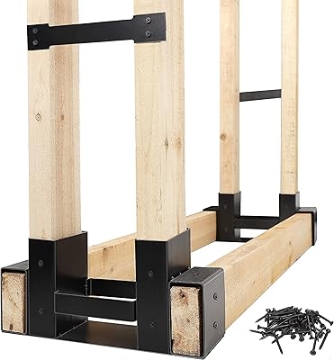 Ensemble de support à bois de chauffage lulu home 2 supports de rangement