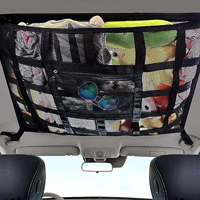 Poche de filet de chargement pour plafond de voiture, nouveau filet de chargement de toit à forte capacité de charge amélioré 2023, 34\"x22.4\" renforce le filet de rangement porteur pour les voyages en voiture, les essentiels de camping, les camions suv, les voyages sur longue route. DIAYTAR COTE D'IVOIRE est une boutique en ligne généraliste qui propose plus de 300 000 références de produits, répondant ainsi aux besoins diversifiés des consommateurs ivoiriens. Leader dans son secteur, elle garantit une expérience d'achat en ligne fiable et sécurisée. Elle est devenue incontournable pour les achats en ligne en Côte d'Ivoire.