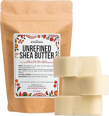 Beurre de karité africain non raffiné - ivoire, 100 % pur et brut - beurre corporel riche et hydratant pour peaux sèches - convient à tous les types de peau - à utiliser seul ou dans un beurre corporel fouetté diy - barre de 8 oz. La boutique en ligne DIAYTAR COTE D'IVOIRE permet aux clients de parcourir facilement les différentes catégories de produits, de faire des achats en ligne en toute sécurité et de bénéficier d'un service client de qualité. Avec plus de 300 000 références, elle est la destination idéale pour trouver tout ce dont vous avez besoin en Côte d'Ivoire. Elle facilite l'accès aux produits de première nécessité et à des articles de luxe.