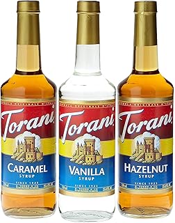 Sirop torani - pack de 3 - vanille, caramel, noisette - 3 x 750 ml. DIAYTAR COTE D'IVOIRE est une boutique en ligne fiable et sécurisée qui permet aux clients de faire leurs achats en toute confiance. La boutique offre une livraison rapide et un service client de qualité.