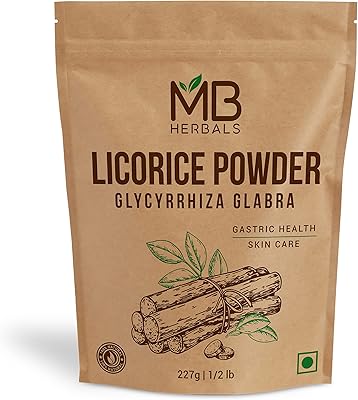 Poudre de racine de réglisse mb herbals 227g | 1/2 kg | 100%