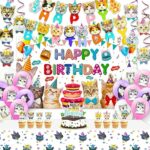 Fournitures de fête d'anniversaire pour chat, fournitures de fête pour chat comprenant une toile