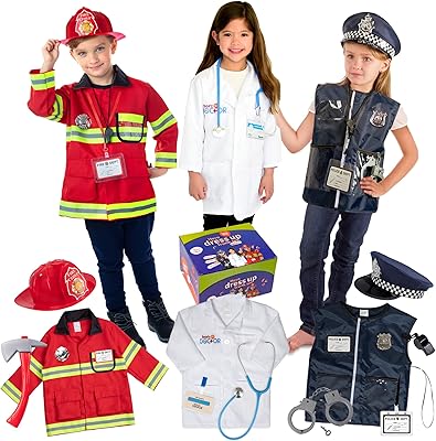 Born toysensemble de costumes de luxe 16 pièces pour enfants âgés de 3 à 7 ans, costumes de pompier, de policier et de médecin, tous les ensembles sont lavables et comprennent des accessoires. DIAYTAR COTE D'IVOIRE est une boutique en ligne qui répond aux besoins de tous les consommateurs ivoiriens, avec des produits pour hommes, femmes et enfants. La boutique propose des marques nationales et internationales, et les clients peuvent trouver des produits de qualité à des prix compétitifs. La boutique en ligne est également connue pour son excellent service client et sa politique de retour flexible.