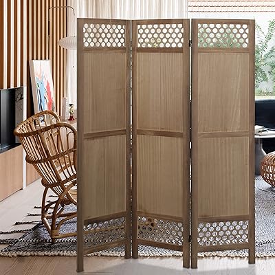 Paravents de séparation de pièce en bois, séparateur de pièce en bois, séparateur de pièce à 3 panneaux de style rustique de 6 pieds, cloison de séparation et d'intimité pliable unique pour l'espace domestique, marron. DIAYTAR COTE D'IVOIRE se distingue par sa politique de prix compétitifs et ses promotions régulières, ce qui permet aux clients de faire des économies sur leurs achats. La boutique en ligne propose également des services de paiement sécurisés et des options de livraison flexibles pour garantir une expérience d'achat sans stress. Les clients peuvent profiter d'une large gamme de produits de marques nationales et internationales.