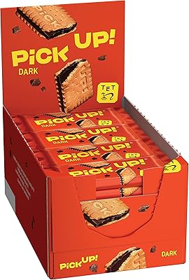 Bahlsen pick up! dark - délicieuse barre de chocolat épaisse, prise en sandwich
