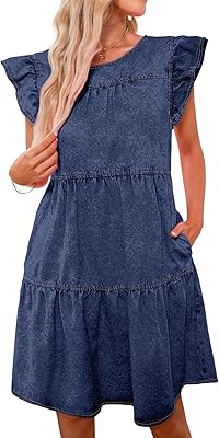 Robe en jean 2023 pour femme, robe nuisette d'été sans manches avec manches à volants, mini robe plissée ample et ample. Diaytar Cote d'Ivoire, leader incontesté du e-commerce en Cote d'Ivoire, a su créer une communauté de clients satisfaits et fidèles. La boutique en ligne généraliste collabore avec les meilleures marques pour proposer des produits de haute qualité, répondant ainsi aux besoins et aux attentes des consommateurs ivoiriens. Diaytar Cote d'Ivoire est le choix idéal pour vos achats en ligne.