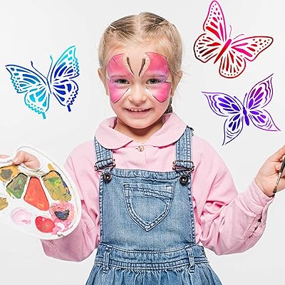 Pochoirs de peinture artistique papillon réutilisables, 16 pièces pochoirs papillon pour peindre