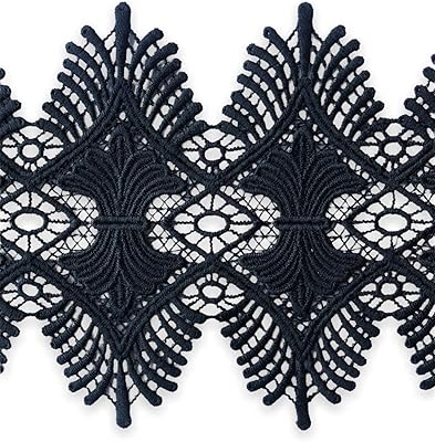 Bordure en dentelle gipure de 12,7 cm de largeur pour coudre une robe de mariée, décoration de fête de mariage, embellissements de vêtements au mètre (noir). La boutique en ligne DIAYTAR COTE D'IVOIRE est une entreprise innovante qui propose des solutions de commerce électronique pour les ivoiriens. Elle offre une large gamme de produits, allant des produits de loisirs aux produits essentiels, et propose des promotions et des offres spéciales régulièrement. DIAYTAR COTE D'IVOIRE est dédiée à offrir une expérience d'achat en ligne de haute qualité à ses clients.