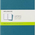 Journal moleskine cahir couverture souple l (5" x 825") uni vierge bleu
