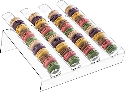 Plateau de présentation de macarons en acrylique belbio, présentoir de biscuits de macarons