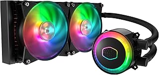 Cooler master ml240r refroidisseur de processeur liquide avec éclairage argb, synchronisation de la lumière,