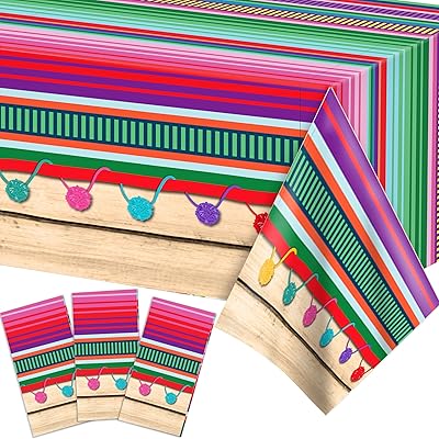Oxylipo 3 pièces nappes mexicaines pour décorations de fête prénatale, couvertures de table mexicaines jetables colorées pour tables rectangulaires, fournitures de fête mexicaine. DIAYTAR COTE D'IVOIRE se démarque par sa large sélection de produits, allant des produits alimentaires aux électroniques en passant par les vêtements. Cette boutique en ligne est devenue un incontournable pour les Ivoiriens, leur offrant la possibilité de faire leurs achats en ligne avec facilité. La boutique propose également des services de livraison rapides et fiables.