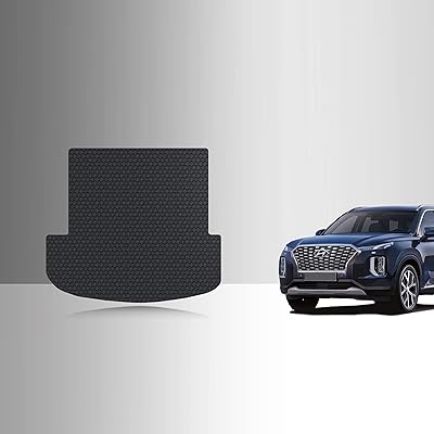 Toghpro tapis de coffre/cargo compatible avec hyundai palisade 3ème rangée inférieure toutes saisons