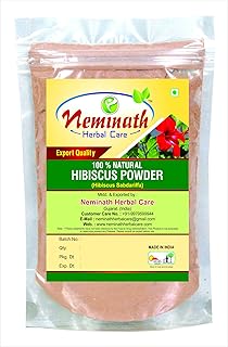 Poudre de fleur d'hibiscus (rosa sinensis) 100 % naturelle pour cheveux naturellement hauts