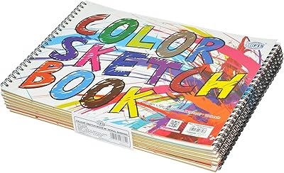 Carnet de croquis fis a4 12 pièces avec reliure spirale, 10 feuilles, 160