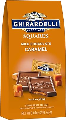 Carrés de chocolat au lait ghiradelli fourrés au caramel, 266 ml
