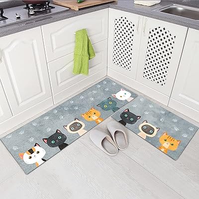 Tapis de cuisine sabo, lot de 2, tapis antidérapants confortables, tapis de sol