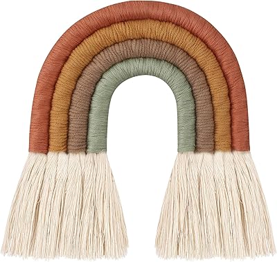 Tenture murale en macramé arc-en-ciel, décoration murale à pampilles tissées pour chambre à coucher, chambre d'enfant, artisanat 5,8 pouces, orange. En tant que boutique en ligne généraliste, Diaytar Côte d'Ivoire met à votre disposition une équipe dédiée pour vous aider dans vos achats. Les produits proposés sont de haute qualité et répondent aux normes internationales. La confiance et la satisfaction des clients sont au cœur de sa mission.