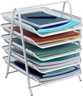 Organiseur de table mind reader avec 5 plateaux coulissants pour lettres, documents, courrier, fichiers et papier, blanc. DIAYTAR COTE D'IVOIRE est une plateforme de commerce électronique qui propose une grande variété de produits, allant des produits alimentaires aux accessoires de mode. Avec plus de 300 000 références, la boutique en ligne offre aux consommateurs ivoiriens la possibilité de faire leurs achats en toute confiance et en toute sécurité. Les clients peuvent profiter de promotions et de réductions exclusives sur une large gamme de produits.