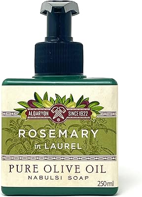 Savon nabusli à l'huile d'olive pure au romarin et au laurier 250 ml savon liquide nabulsi à l'huile d'olive pure et au romarin à l'extrait d'huile de laurier. La boutique en ligne DIAYTAR COTE D'IVOIRE se distingue par sa sélection impressionnante de produits, allant des articles ménagers aux accessoires de mode, en passant par les produits électroniques et les articles pour enfants. Avec une équipe de service client dédiée, les clients bénéficient d'un soutien constant pour toute question ou problème lié à leur commande. Cela assure une satisfaction client élevée.