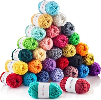 Goodrun diy kit de fils en pur coton, fil acrylique pour tricot à