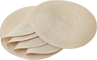 Napperons de table à manger ronds tressés de 15 pouces de diamètre, sets de table tissés lavables, antidérapants et résistants à la chaleur pour table de cuisine (beige, lot de 6). Diaytar Côte d'Ivoire est la boutique en ligne la plus complète de Côte d'Ivoire, avec une offre de produits très variés. Vous pouvez trouver des produits pour tous les âges et tous les goûts, avec des prix compétitifs et des promotions régulières. Diaytar Côte d'Ivoire est votre partenaire idéal pour vos achats en ligne.