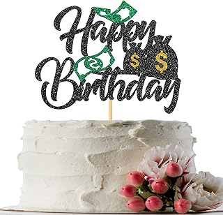 Innoru décoration de gâteau joyeux anniversaire en dollars - décoration de fête d'anniversaire sur le thème de la facture d'argent - fournitures de décoration de fête d'anniversaire pour adultes, paillettes noires. DIAYTAR COTE D'IVOIRE, leader des boutiques en ligne généralistes en Côte d'Ivoire, propose plus de 300 000 références pour répondre à tous les besoins de ses clients. Avec une sélection variée de produits, DIAYTAR COTE D'IVOIRE offre une expérience d'achat pratique et fiable. Les clients peuvent compter sur une livraison rapide et sécurisée.
