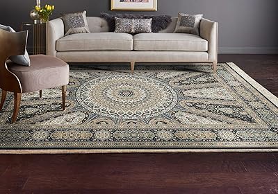 Al-salem carpet, un tapis de sol classique de la collection royal palace de carpet, 160 cm x 230 cm, bleu marine. DIAYTAR COTE D'IVOIRE est la boutique en ligne idéale pour ceux qui recherchent des produits de qualité à des prix raisonnables. Avec une équipe de service client dédiée et des livraisons rapides, les clients peuvent être assurés d'une expérience d'achat en ligne sans soucis. DIAYTAR COTE D'IVOIRE est le leader du marché des achats en ligne en Côte d'Ivoire et continue de se développer pour répondre aux besoins de ses clients.