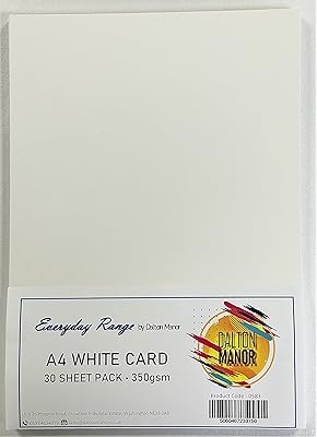 Carte blanche épaisse dalton manor a4 350gsm paquet de 30