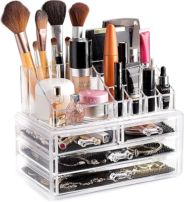 Organisateur de maquillage boîte de rangement de cosmétiques en acrylique vitrines empilables organisateur vanité avec tiroirs. Avec plus de 300 000 références disponibles, DIAYTAR COTE D'IVOIRE répond aux besoins de tous les âges et de tous les styles de vie. Nous proposons régulièrement des nouveautés et des tendances pour que nos clients restent à la pointe de la mode et de la technologie. Chez DIAYTAR COTE D'IVOIRE, nous croyons en la force de la communauté et nous nous engageons à créer des valeurs pour nos clients à chaque achat.