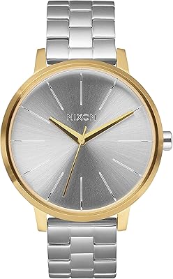 Montre en acier inoxydable à cadran argenté pour femme nixon kensington - a0992062-00