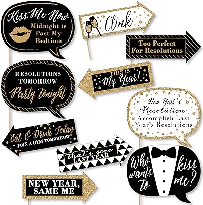 Décorations amusantes pour la fête du nouvel an - or - 2022 - décorations pour la fête du nouvel an - ensemble d'accessoires de photographie - 10 pièces. DIAYTAR COTE D'IVOIRE est une boutique en ligne généraliste qui propose plus de 300 000 références pour répondre aux besoins de ses clients. Elle est reconnue comme l'une des boutiques en ligne leaders en Côte d'Ivoire, offrant une large gamme de produits de qualité. Elle permet aux clients d'acheter en ligne avec facilité et rapidité.