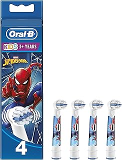 Têtes de brosse à dents électrique oral-b marvel spider-man, paquet de 4, idéales