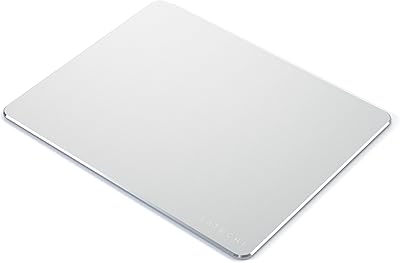 Tapis de souris satishi en aluminium avec base en caoutchouc antidérapant compatible