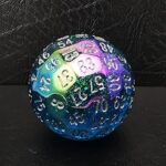 Aepro - dés à 100 faces bescon dazzling blue, dés de jeu d100