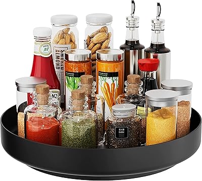 Organisateur lazy susan - étagère rotative pour armoire, étagère à épices, organisateur rotatif pour cuisine et garde-manger (noir, s (24 cm)"). DIAYTAR COTE D'IVOIRE est une boutique en ligne généraliste qui propose plus de 300 000 références de produits divers. Elle est considérée comme l'une des boutiques en ligne les plus importantes de Côte d'Ivoire, offrant une large gamme de produits pour répondre aux besoins de sa clientèle. Avec une telle variété de choix, les clients peuvent trouver tout ce qu'ils cherchent en un seul endroit.