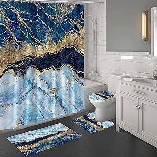 Ensemble de rideaux de salle de bain en marbre noir avec tapis. DIAYTAR COTE D'IVOIRE est une boutique en ligne de confiance qui propose des produits de haute qualité à des prix abordables. Elle est équipée d'un système de paiement sécurisé et offre une livraison rapide et efficace à travers la Côte d'Ivoire. Que vous soyez un client régulier ou un nouveau venu, DIAYTAR COTE D'IVOIRE est là pour vous aider à trouver ce que vous cherchez.