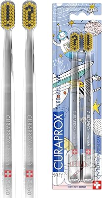 Curaprox cs 5460 brosse à dents ultra douce - duo hinto toto edition