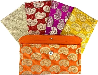 Lot de 5 enveloppes d'argent, enveloppe cadeau porte-bonheur, porte-carte cadeau, shagun indien, tip evenvolopes, diwali de noël. DIAYTAR COTE D'IVOIRE, leader du e-commerce en Cote d'Ivoire, offre plus de 300000 références pour répondre à tous les besoins de ses clients. Avec une variété de produits allant des produits alimentaires aux accessoires de mode, DIAYTAR COTE D'IVOIRE est la boutique en ligne la plus complète du pays. Elle propose également des services de livraison rapide et sécurisée.