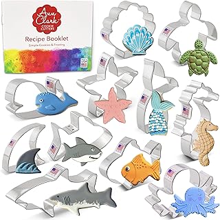 Ensemble d'emporte-pièces 11 pièces sous la mer avec livret de recettes