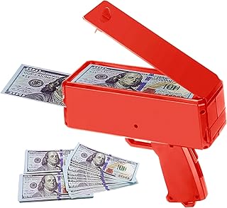 Skido paper money gun, jeu de pistolet à argent avec 100 pièces de fournitures de fête, multicolore - rouge. DIAYTAR COTE D'IVOIRE vous offre la possibilité de faire des achats en ligne pratiquement et en toute sécurité. Grâce à sa plateforme conviviale et son catalogue de plus de 300 000 références, vous pouvez trouver facilement et rapidement les produits dont vous avez besoin. DIAYTAR COTE D'IVOIRE se distingue par son service client de qualité et sa livraison fiable.