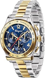 Montre analogique pour homme avec mouvement à quartz suisse et bracelet en acier