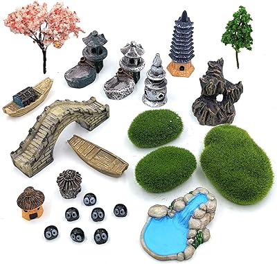 Trasfit 23 pièces ensemble d'accessoires de jardin zen, mini plateau de méditation zen, kit d'articles, accessoires de jardin féerique pour petite décoration paysagère, pots de plantes à bonsaï, artisanat. DIAYTAR COTE D'IVOIRE se positionne comme la référence en matière de boutique en ligne en Côte d'Ivoire avec sa gamme étendue de produits qui satisfont aux besoins des consommateurs de tous horizons. Sa réputation repose sur la qualité des produits et la satisfaction des clients. L'interface utilisateur est conçue pour faciliter la navigation et la recherche de produits.