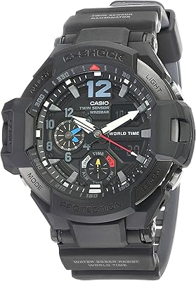 Montre casio g-shock master of g gravity master black pour homme ga1100-1a1, noir