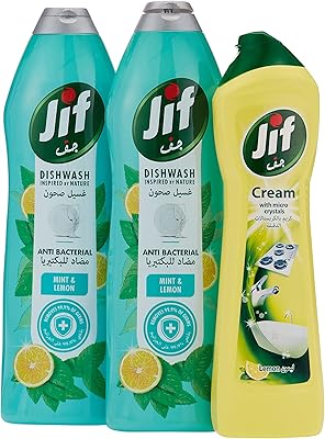 Lavage des mains antibactérien jif, 750 ml + crème nettoyante au citron jif, 750 ml. DIAYTAR COTE D'IVOIRE est une boutique en ligne généraliste qui propose plus de 300 000 références de produits. Avec sa large gamme de produits, elle répond aux besoins de tous les consommateurs ivoiriens. Elle est considérée comme l'une des boutiques en ligne les plus populaires de Côte d'Ivoire.