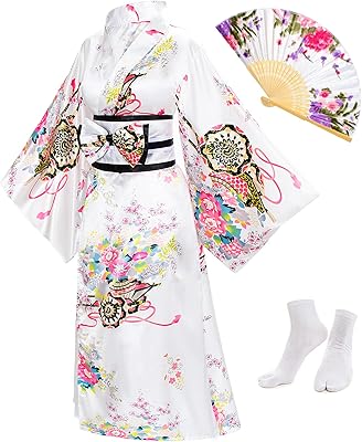 Ellie belle – robe kimono pour femme, motif animé japonais geisha yukata, magnifique