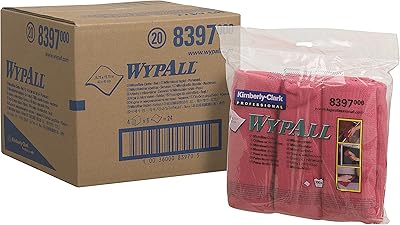 Ensemble de 6 chiffons microban weibal, rouge