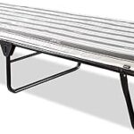 Lit pliable jba value avec matelas à rebond en fibre e, tissu, noir