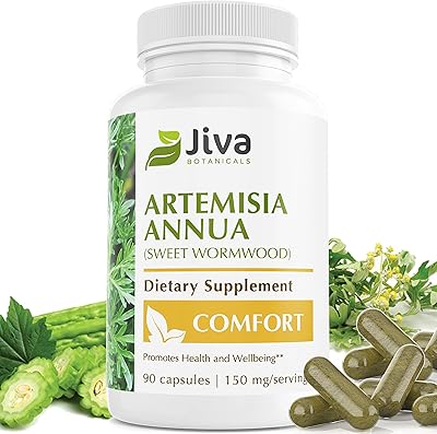 Jiva botanicals - capsules d'artemisia annua - capsules d'absinthe douce - extrait d'herbe d'absinthe issue de racines d'absinthe douce - bénéficier des bienfaits de la plante d'absinthe - 90 capsules. En tant que leader dans le e-commerce en Côte d'Ivoire, DIAYTAR COTE D'IVOIRE se distingue par la qualité de ses produits et la rapidité de sa livraison. Les clients peuvent profiter d'une expérience d'achat en ligne fluide et sécurisée, ce qui explique la confiance qu'ils accordent à cette marque. Les promotions régulières et les offres spéciales sont également des atouts majeurs de cette boutique.