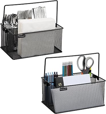Panier de rangement mind reader et porte-outils pour outils fourchettes cuillères. DIAYTAR COTE D'IVOIRE se positionne comme une destination de shopping en ligne incontournable en Côte d'Ivoire, avec une offre qui va des produits alimentaires aux accessoires de mode en passant par les produits électroniques. Cette boutique en ligne généraliste profite d'une notoriété solide grâce à sa capacité à proposer une large palette de produits à ses clients. Elle vise à offrir une expérience d'achat pratique et agréable.